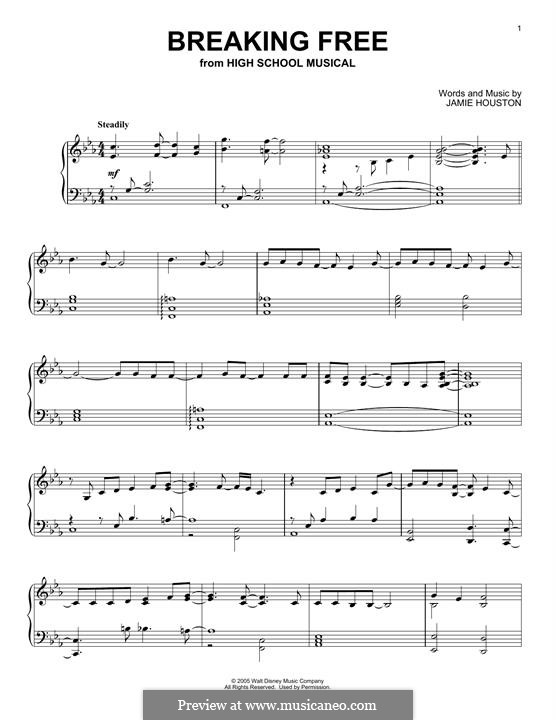 Breaking Free (from High School Musical): For piano by Jamie Houston