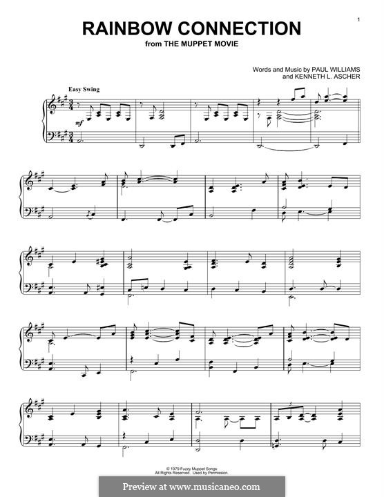 The Rainbow Connection (Kermit the Frog): For piano by Paul H. Williams, Kenneth L. Ascher