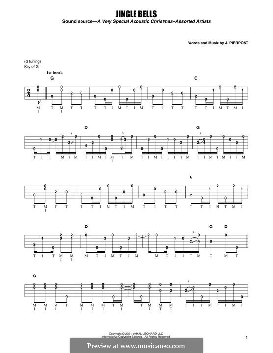 Jingle Bells (for Ukulele with TAB) by James Pierpont - Ukulele - Digital  Sheet Music