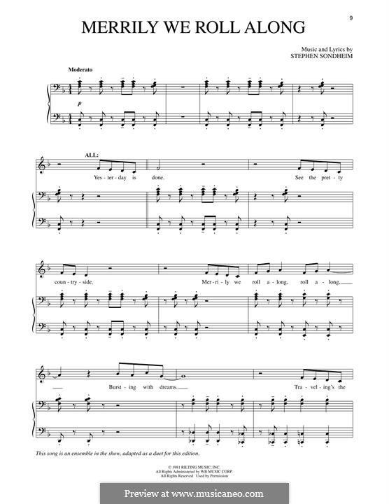 Merrily We Roll Along: For voice and piano by Stephen Sondheim
