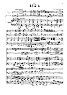 Piano Trio No.1 in B Flat Major, D.898 Op.99: Full score by Franz Schubert