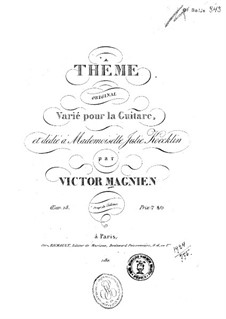 Variations on original Theme, Op.28: Variations on an Original Theme by Victor Magnien