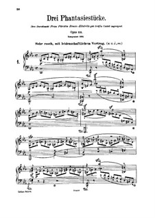 Three Fantastic Pieces, Op.111: For a single performer by Robert Schumann