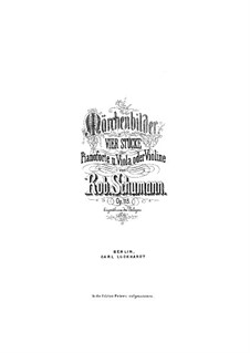 Märchenbilder (Fairy Pictures), Op.113: Score, parts by Robert Schumann