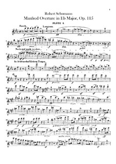 Manfred, Op.115: Overture – flutes parts by Robert Schumann