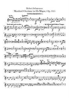 Manfred, Op.115: Overture – trumpets parts by Robert Schumann