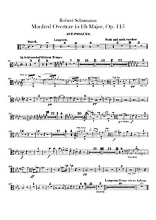 Manfred, Op.115: Overture – trombones parts by Robert Schumann