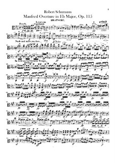 Manfred, Op.115: Overture – viola part by Robert Schumann