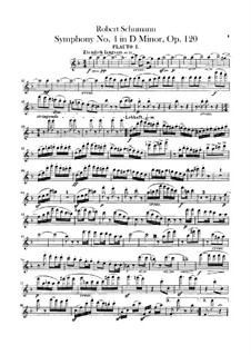 Symphony No.4 in D Minor, Op.120: Flutes parts by Robert Schumann