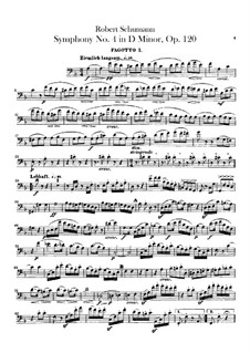 Symphony No.4 in D Minor, Op.120: Bassoons parts by Robert Schumann