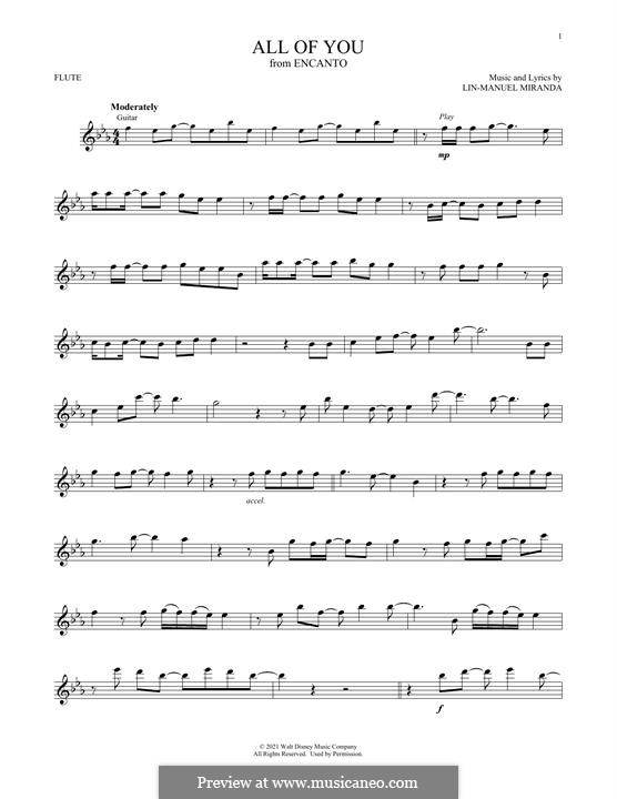 All Of You (from Encanto): For flute by Lin-Manuel Miranda