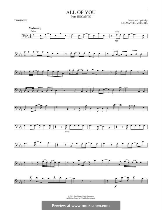 All Of You (from Encanto): For trombone by Lin-Manuel Miranda