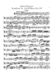 Symphony No.4 in D Minor, Op.120: Viola part by Robert Schumann