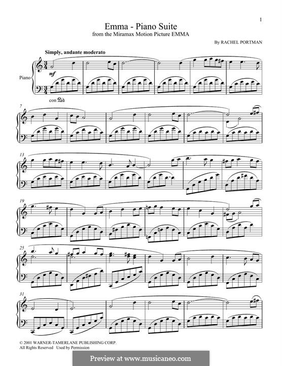 Emma - Piano Suite: Emma - Piano Suite by Rachel Portman