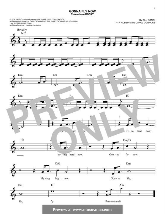 Gonna Fly Now: For keyboard by Bill Conti, Carol Connors