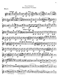 Overture: Oboes parts by Franz Schubert