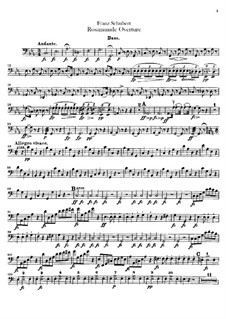 Overture: Double bass part by Franz Schubert