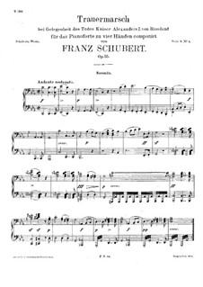 Funeral March for Piano Four Hands, D.859: First part, second part by Franz Schubert