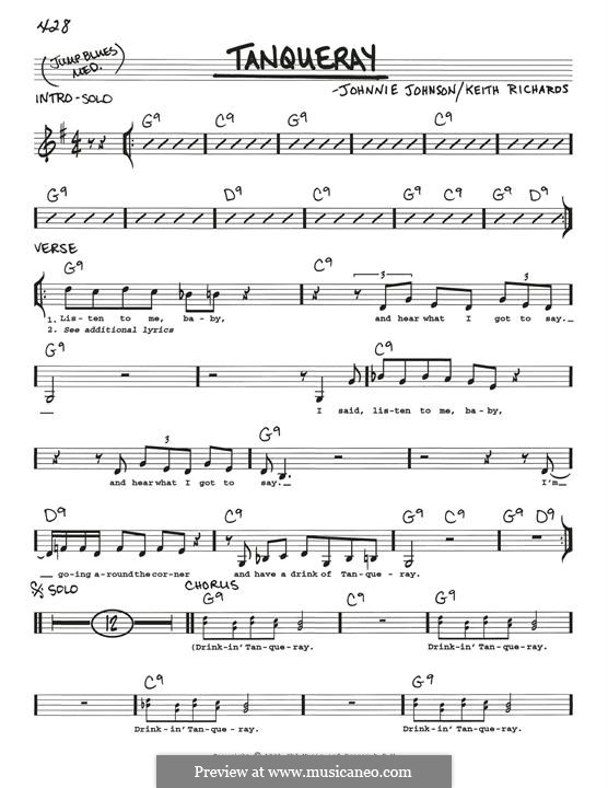 Tanqueray: Melody line by Keith Richards, Johnnie Johnson