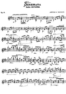 Serenada, Op.11: For guitar by Antonio Jimenez Manjón