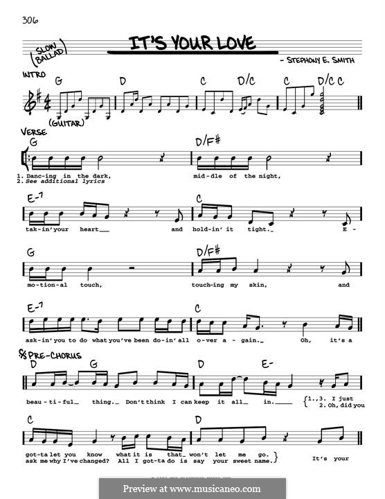 It's Your Love (Tim McGraw and Faith Hill): Melody line by Stephony Smith
