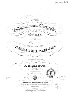 Two Polonaises and Two Mazurkas: For guitar by Johann Kaspar Mertz