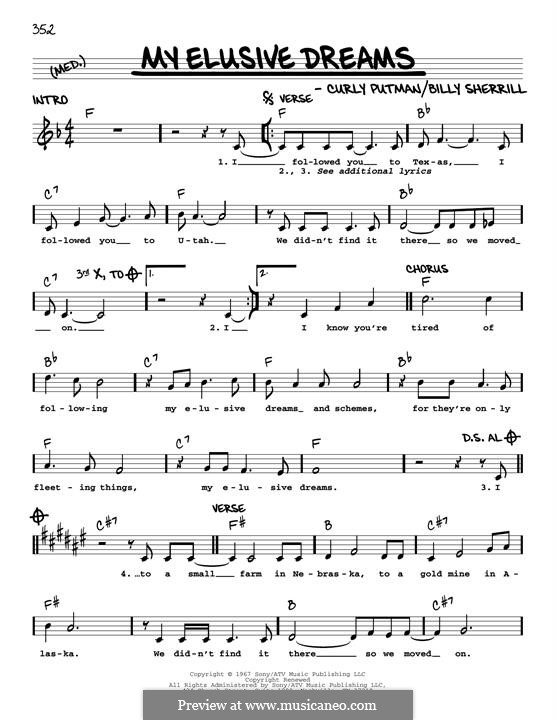 My Elusive Dreams (David Houston & Tammy Wynette): Melody line by Billy Sherrill, Curly Putman