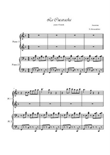 La Cucaracha (The Cockroach): For piano four hands by folklore