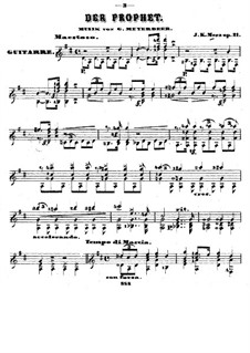 Transcription on Theme from 'The Prophet' by Meyerbeer, Op.21: Transcription on Theme from 'The Prophet' by Meyerbeer by Johann Kaspar Mertz