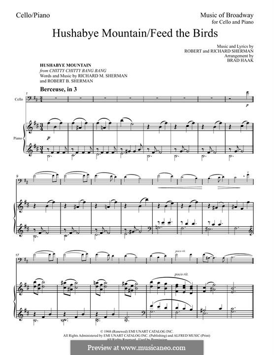 Hushabye Mountain / Feed The Birds (Medley) by R.M. Sherman, R.B ...