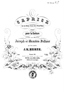 Caprice on Theme by Weber, Op.50: For guitar by Johann Kaspar Mertz