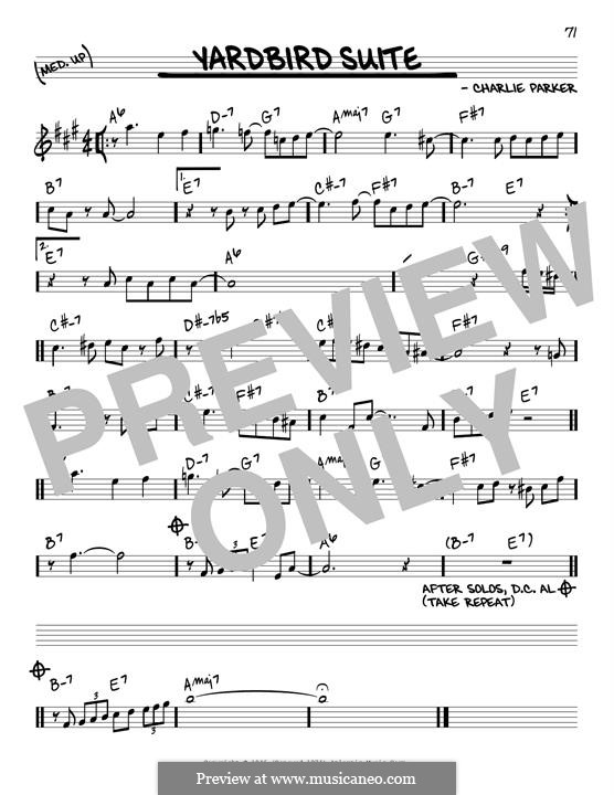 Yardbird Suite: Instrument in E flat by Charlie Parker