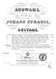Selection of the most popular dances by Johann Strauss: Book 6 by Josef Strauss