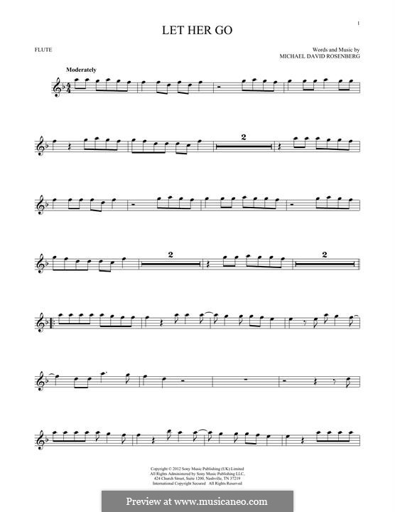 Let Her Go (Passenger): For flute by Michael Rosenberg