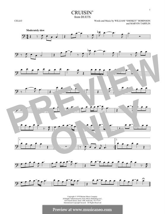 Cruisin': For cello by Marvin Tarplin, Smokey Robinson