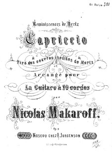 Capriccio: For guitar by Johann Kaspar Mertz