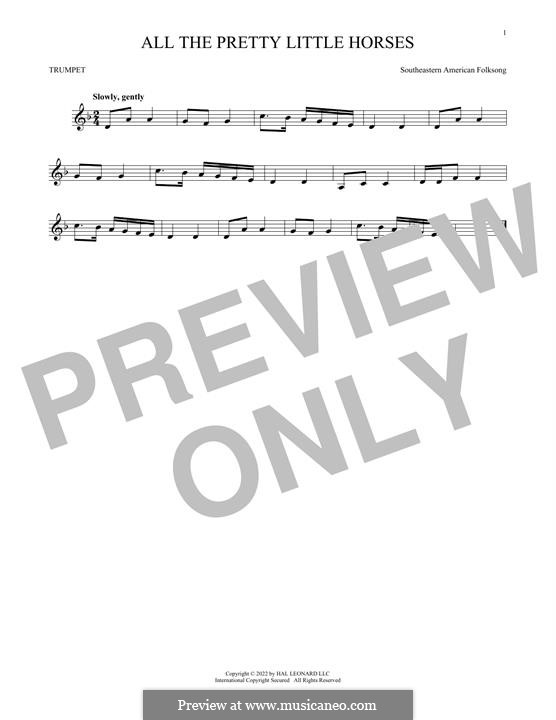 All the Pretty Little Horses: For trumpet by folklore