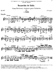 Collection of Fantastic tangos. Recuerdos de Cádiz, Op.24: Collection of Fantastic tangos. Recuerdos de Cádiz by Juan Parga