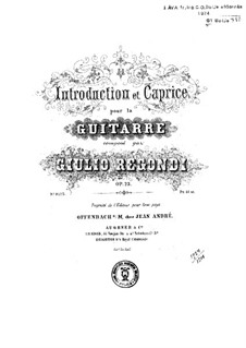 Introduction and Caprice, Op.23: For guitar by Giulio Regondi