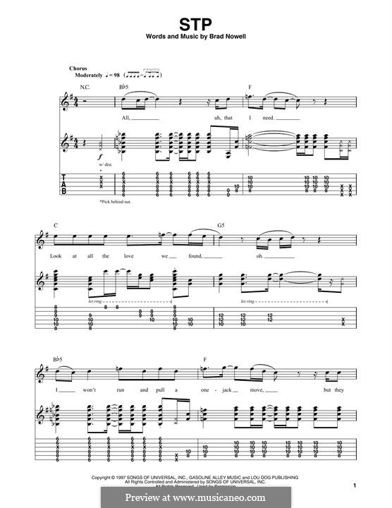 STP (Sublime): For guitar with tab by Brad Nowell