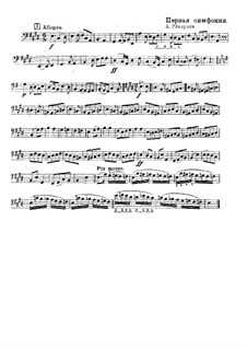 Symphony No.1 in E Major 'Slavonian Symphony', Op.5: Double bass part (Fragment) by Alexander Glazunov
