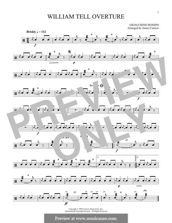 Overture (Printable Scores): For snare drum by Gioacchino Rossini