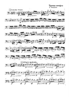 Symphony No.3 in D Major, Op.33: Double bass part (Fragment) by Alexander Glazunov