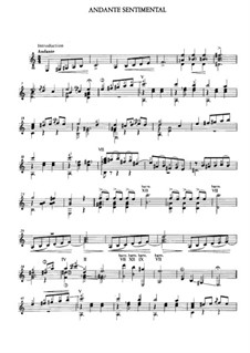 Andante Sentimental: For guitar by José Viñas