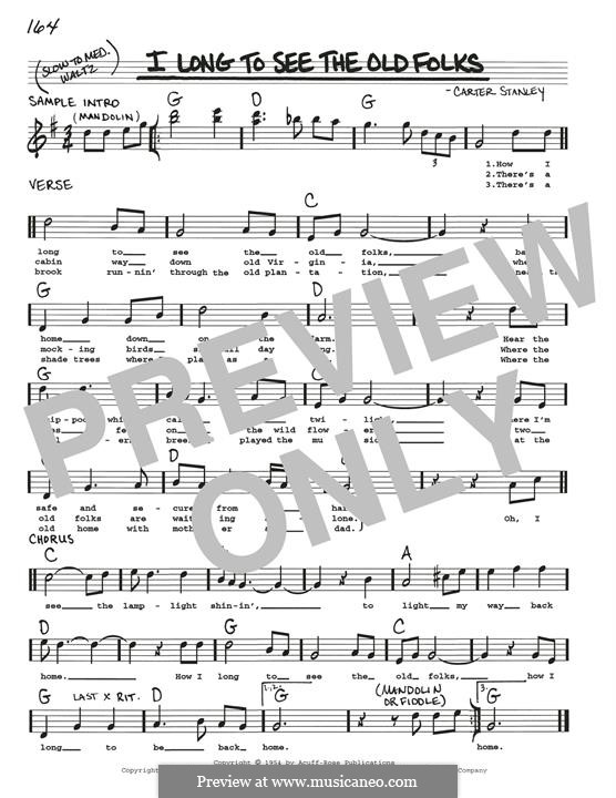I Long To See The Old Folks by C. Stanley sheet music on MusicaNeo