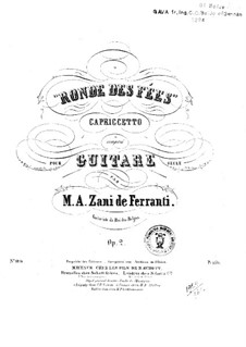 Ronde des Fées. Capriccetto, Op.2: For guitar by Marco Aurelio Zani de Ferranti