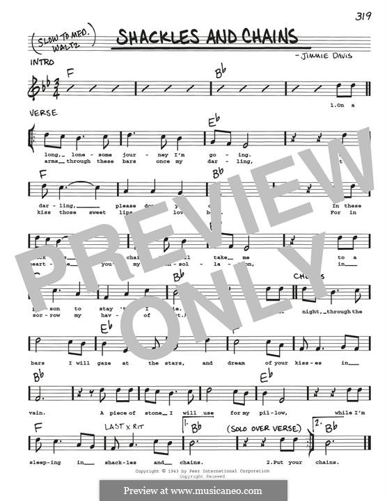 Shackles And Chains by J. Davis sheet music on MusicaNeo