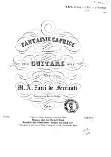 Fantasia-Caprice, Op.4: For guitar by Marco Aurelio Zani de Ferranti