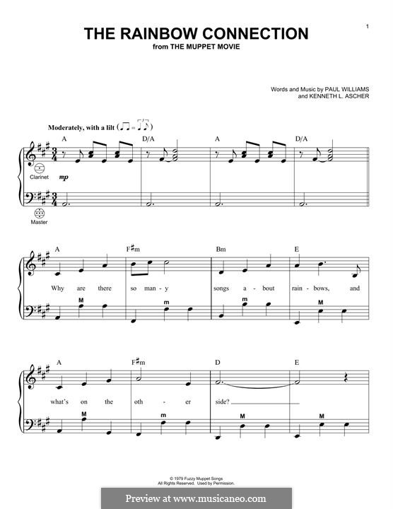 The Rainbow Connection (Kermit the Frog): For accordion by Paul H. Williams, Kenneth L. Ascher
