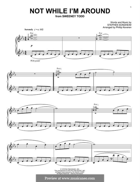 Not While I'm Around (from Sweeney Todd): For piano by Stephen Sondheim